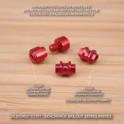Benchmade 537 537GY 537GY-1 BAILOUT 4pc Standoff / Thumb Stud Set - Anodized RED