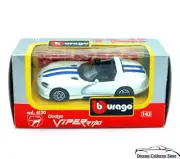 Dodge Viper RT/10 Bburago Diecast 1:43 Scale White FREE SHIPPING