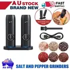 2PCS Rechargeable Salt And Pepper Grinder Set Electric Salt And Pepper Mill Set