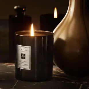 『靚靚美妝』英國 Jo MALONE 200g 香氛蠟燭 絲絨玫瑰與烏木 黑琥珀與野薑花 黑瓶 真品 正貨