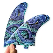 3DFins - Akila Aipa Twin Fins - (fits fcs1) - Kracken - Surfboard Fins