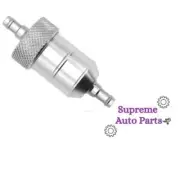 BILLET ALUMINUM IN LINE FUEL FILTER 1/4" FOR GO KARTS ATV DUNE BUGGY MOTORCYCLE