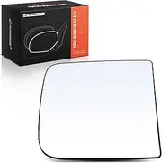 A-Premium Right Passenger Side Upper Heated Mirror Glass with Backing Plate Compatible with Ram 1500 2019-2024 - Towing Mirror Flat