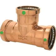 Viega 20798 ProPress 3 x 3 x 1-1/2 XL Copper Press Tee, Smart Connect, Zero