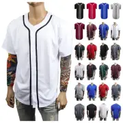 Men Baseball T-Shirt Jersey Plain Raglan Sports Active Hipster Jersey & Jacket