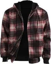 [Gary Com] Heavyweight Sherpa Hoodies for Men, Thick Fleece Lined Full Zip Up Winter Warm Sweatshirts Work Jackets