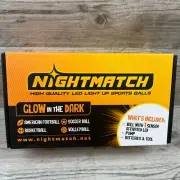 NIGHTMATCH Light Up LED Football Glow in The Dark American New Open-Box