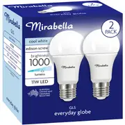 Mirabella Gls Es 11W 1000Lm 4000K Cw 2 pack