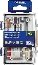 Dremel 730-01 All-Purpose Rotary Tool Accessories Kit - 52 Piece Assorted Set- Includes a Carving Bit, Sanding Drums, Grinding Stones, Cutting Discs, and a Storage Case