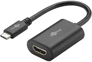 Goobay USB-C HDMI Adapter, 0.2 m, Black
