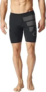 [adidas] Men's Solid Swim Jammer, Black/Granite, 18 Size
