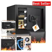 Secure 1.2 Cubic Anti-Theft Safe Box with Fingerprint Sensor and Fireproof Bag