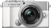 [OLYMPUS] Pen E-P7 Camera Kit, 20MP Sensor, Tilting HD LCD Screen, 4K Video, Wi-Fi, Colour and Monochrome Profile Control, White, Includes M.Zuiko Digital ED 14-42mm EZ Silver