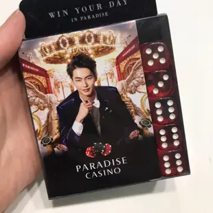 全新 骰子 色子 撲克牌 娛樂套組 PARADISE CASINO 賭場贈品 仁川百樂達斯城