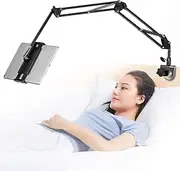 Tablet Stand Adjustable,Foldable Tablet Stand for Bed,Aluminum Universal Flexible Tablet Holder with 360 Degree Rotation for iPad/iPhoneX/iPad Pro/N-Switch,or Other 4.5~12.9 Inches Devices (Black)