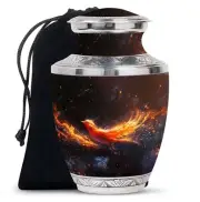 Phoenix Rebirth Blaze Timeless Large Urn For Adult Male Ashes 10 Inch