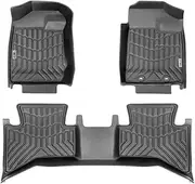 KIWI MASTER Car Floor Mat Fit for D-MAX Dual Cab 2012~2020 July - 3D TPE Anti-Slip Floor Mats Custom Fit Front & Rear Liner Waterproof, All Weather Protection