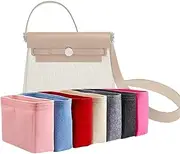 [Generic] Xoppia Bag Organizer compatible with Hermes Herbag Zip 20 Bag. Felt Insert for Handbag. Bag Liner for Women Tote Bags. (Black, Style A: Exposure)