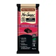 Well Naturally No Added Sugar Block Dark Chocolate Raspberry Crush 90g