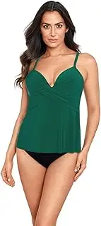 [Miraclesuit] Women's Rock Solid Allura Underwire Tankini Top, Size