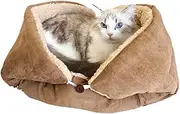 Cat Beds, 2 in 1 Sleeping Bag for Small Dogs - Washable Hiding Place for Sleeping, Indoor Pet Sofas, Warm Pet Bed for Indoor and Outdoor Inve