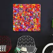 Poppies Abstract Stretched Canvas Print A386