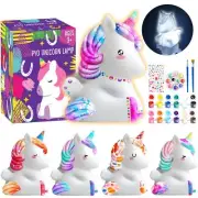 Goodyking Paint Your Own Unicorn Lamp Art Kit DIY Night Light Arts & Crafts P...