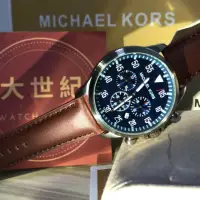 在飛比找蝦皮購物優惠-【星兒店】Michael KORS 飛行三眼計時-石英男錶 