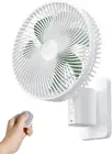 8.5'' Oscillating Wall Mount Fan w/ Remote, 4 Speeds, Timer, AC/DC 12V, Adjustab