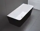 Best BM Florence Black Bath Tub Back to Wall Bathroom Bathtub 1500mm BTF1500