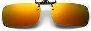 [SagaSave] Polarized Clip-On Sunglasses, UV400 Sunglasses Flip Up Polarized Lenses Clip, Anti-Glare Day Myopia Night Vision Fit over Prescription Men Women, Driving, Fishing, Outdoor