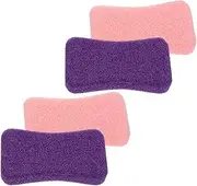 4Pcs Foot Scrubber Reusable Pumice Stones for Dead Skin Removal Pedicure Tools for Home Use for Smooth Feet Care Callus Treatment