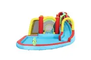 8 In 1 Inflatable Water Park Slide Jumping Castle Soccer Goal with Cannon