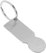 DOITOOL DIY Stainless Steel Shopping Trolley Token Portable Heat Transfer Coin Keychain Compatible Trolley Supplies Lightweight Resistant for Supermarket Use