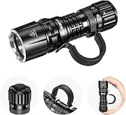 Wurkkos TD07 Led Torch Rechargeable, 1300Lumen Super Bright Tactical Torch,Turbo/Strobe Momentary, Waterproof Flashlight for Camping Hiking(Black)