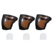 Black Full Safety Face Shields with 3Pcs Dark Brown Lens & 30Pcs Filter Gaskets