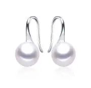 Designer French Hook Drop Earrings made with Genuine Freshwater Pearls