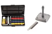 Lansky Deluxe Knife Sharpening System + Universal Mount + Medium Serrated Hone LSMRT Bundle