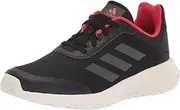 [adidas] Tensor Run 2.0 Shoe, Core Black/Grey Six/Vivid Red, 3 US Unisex Little Kid