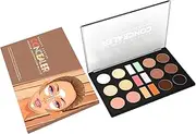 18 Colors Full Coverage Highlight Cream - Concealer Foundation Palette, Lasting Long Beauty Contour Palette For Dating, Traveling, Business Trip