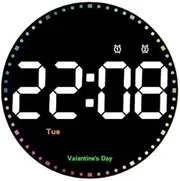 Wall Clock, 10 Inch Digital Alarm Clock with Large LED Backlit Display Plug-in Operation, Bedside Clocks with Date, Day and Temperature Battery Operated (Not Included) Automatic Photosensitivity