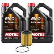 10L Motul 8100 X-CLEAN EFE 5W30 Wix Filter Motor Oil Change Kit API SN