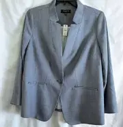NWT Talbots Tailored Sharkskin Single Button Blazer Plus Size Work Professional