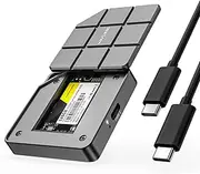 WAVLINK USB to M.2 NVME Enclosure, 10Gbps USB C 3.2 Gen2 for M and M&B Key PCIe SATA Adapter NGFF Solid State Drive Aluminum External Case Reader for 2230 2242 SSD, up to 8TB