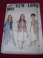NEW LOOK #6293 - LADIES LONG GARDENING SHIRT & TWO LENGTH VEST PATTERN 6-16FF