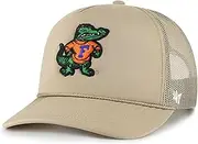 47 Brand NCAA Unisex Khaki Primary Logo Foam Trucker Adjustable Mesh Snapback Hat Adult One Size Fits All