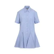 [Marni] Marni-Blue China Cotton Mini Dress-Donna 40 IT