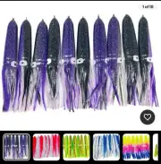 Fishing Guru Tackle’s Squid Skirt Bulb Squid 9inch 10PC 20 packs