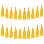 20-Pack Tassel Garland Banner with Rope Tissue Paper for Anniversary Yellow