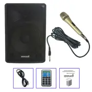 15" Studio PA Power Bluetooth Speaker W/ KTV Wired Handheld Dynamic Microphone